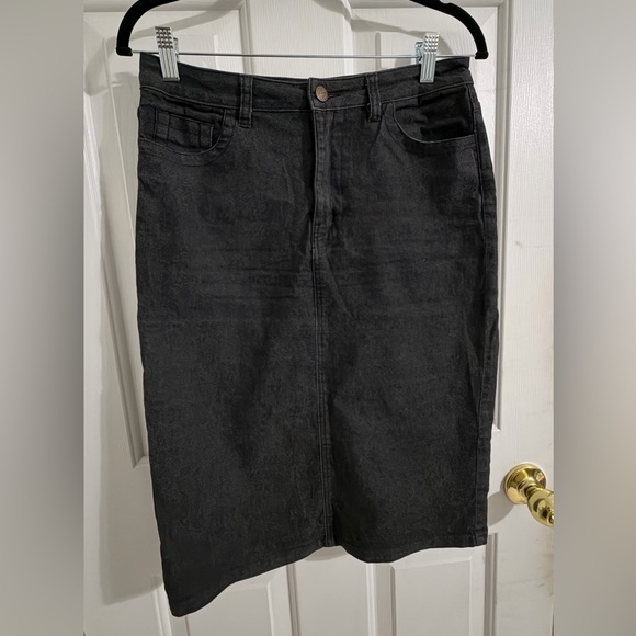 The Main Street Exchange Dresses & Skirts - Chic Black Denim Pencil Skirt